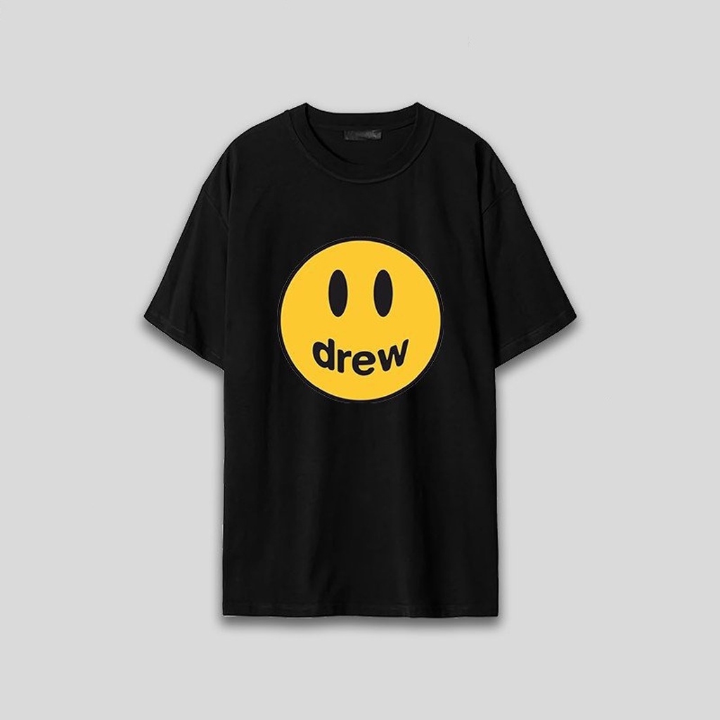 Áo Phông DREW MẶT CƯỜI Tay Ngắn Nam Nữ Hot Trend