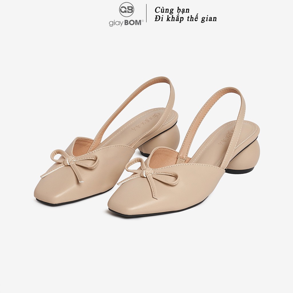 [Mã WABRMINI1 giảm 10% tối đa 30k đơn 99k] Giày Cao Gót Nữ giayBOM Mũi Vuông Gót Tròn Cao 3 cm GB00047