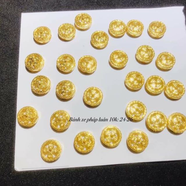 Charm bánh xe pháp luân vàng MAY MẮN LUÂN HỒI