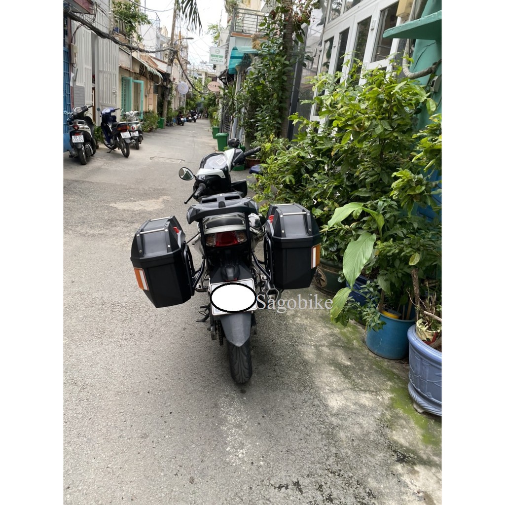 Thùng Givi Winner, thùng hông E23NS_OR, baga hông SBLWinner150/X, baga Givi HRV Winner và thùng giữa Givi G12N Winner