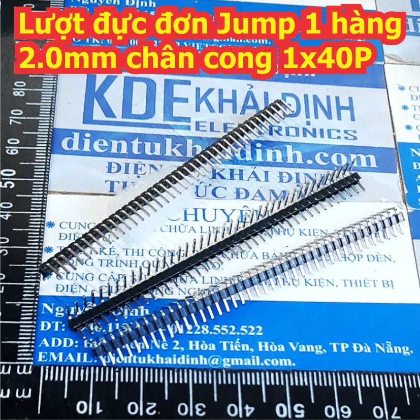 10 cái Lượt đực đơn Jump 1 hàng 2.0mm chân cong 1x40P