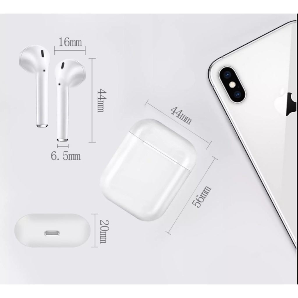 Tai nghe Bluetooth không dây 5.0 i12 TWS - cảm ứng hai bên