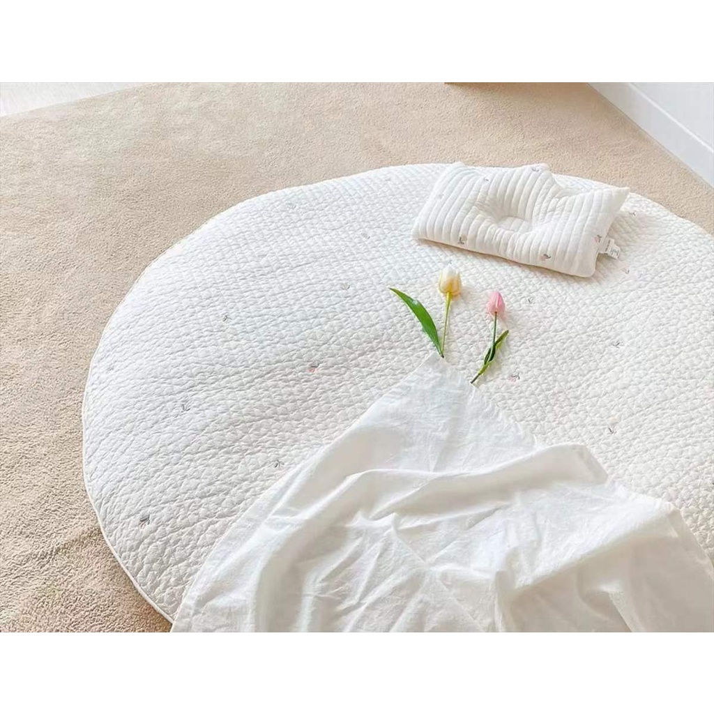Thảm Lót Sàn Bằng cotton Nguyên Chất Cho Bé Tập Bò