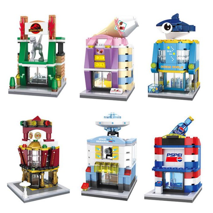 Xếp hình lego cửa hàng nguyên hộp đẹp sắc nét