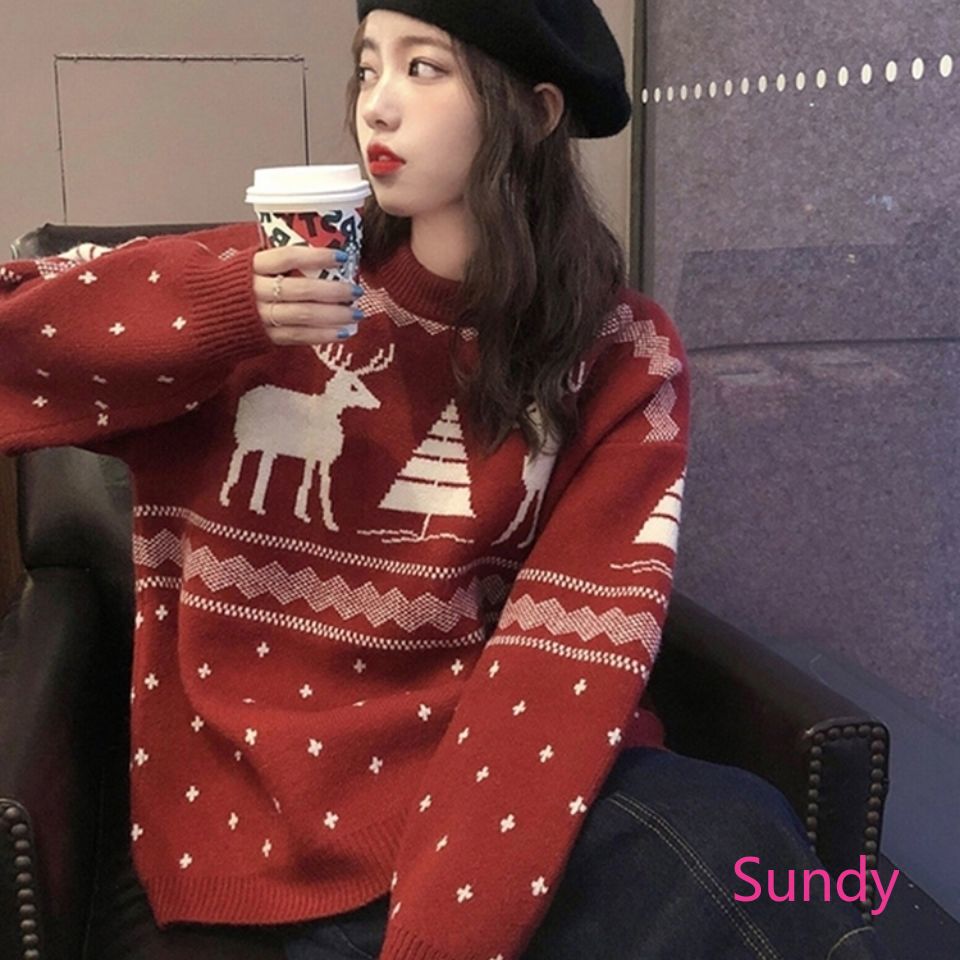 Áo Len Nữ Dài Tay Cổ Tròn Thời Trang Hàn Quốc | BigBuy360 - bigbuy360.vn