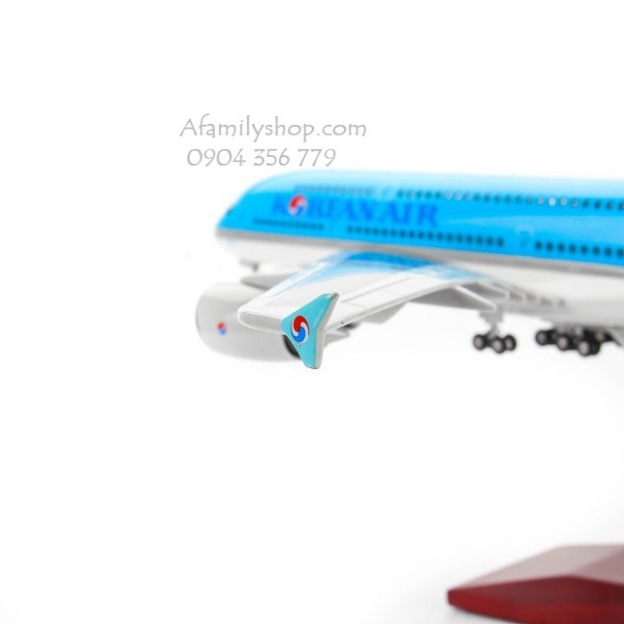 Mô hình máy bay tĩnh A380 Korean Air 47cm có bánh xe và led
