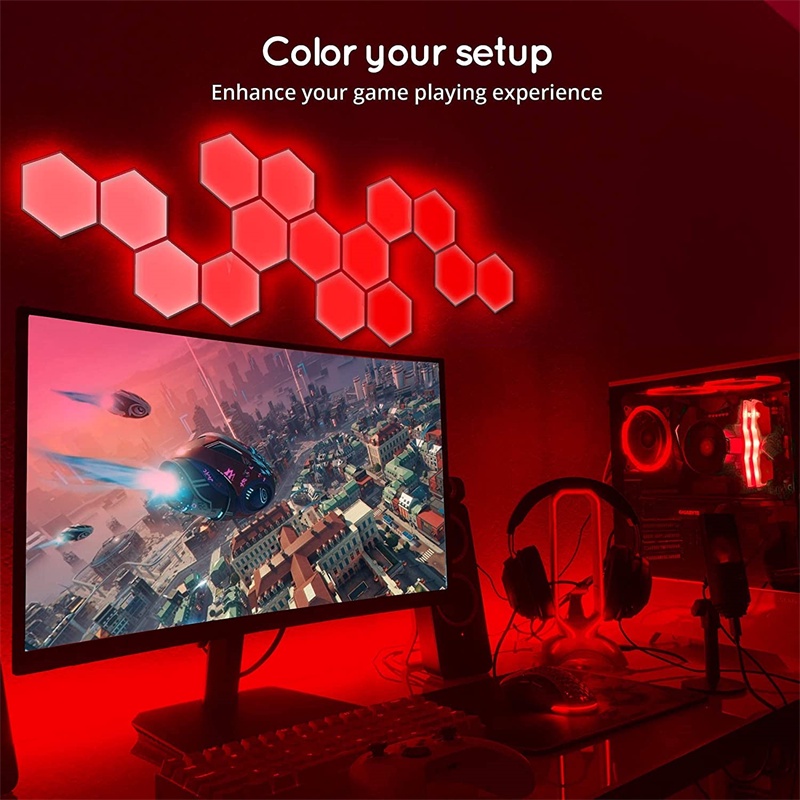 Đèn LED Lục Giác RGB Cảm Ứng Chạm Thông Minh 5V