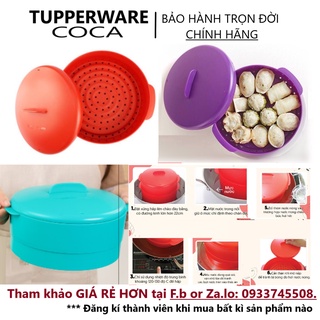 TUPPERWAREHOUSE MALL - Xửng hấp 1 Tầng (có nắp) Steam It ĐỎ - TÍM