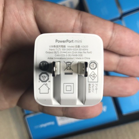 Sạc ANKER PowerPort Mini 12W 2 Cổng sạc nhanh cho Iphone Ipad - Mã A2620