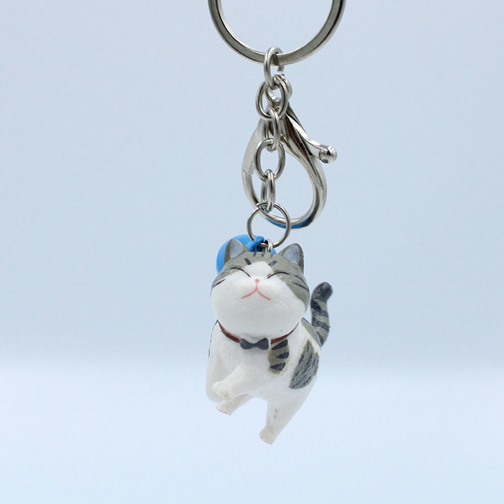 Móc Khóa Hình Mèo Có Chuông Đáng Yêu