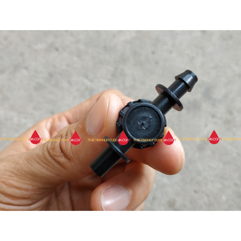 Van bù áp chống rỉ rò nước đầu béc cân bằng áp lực 1 đầu trơn 1 đầu gài cho béc phun sương dây 8mm 8li - MHL