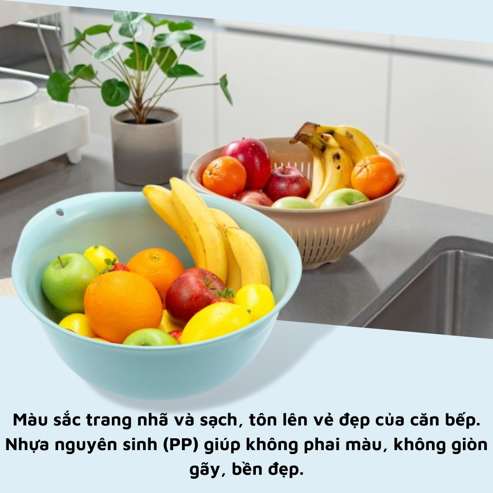 Bộ thau rổ cao cấp nhựa inochi