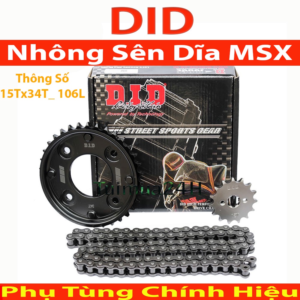 Nhông sên dĩa xe MSX 125 – Sên 10ly DID HDS