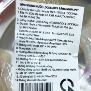 Bình nước nhựa Lock&lock