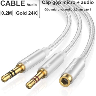 Cáp gộp tai nghe + mic 2 vào 1 Ugreen AV140 10790