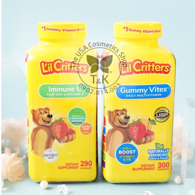 🍋 KẸO DẺO GẤU L'IL CRITTERS VITA FUSION BỔ SUNG VITAMIN CHO BÉ