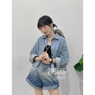 Quần short jean mix màu Q691