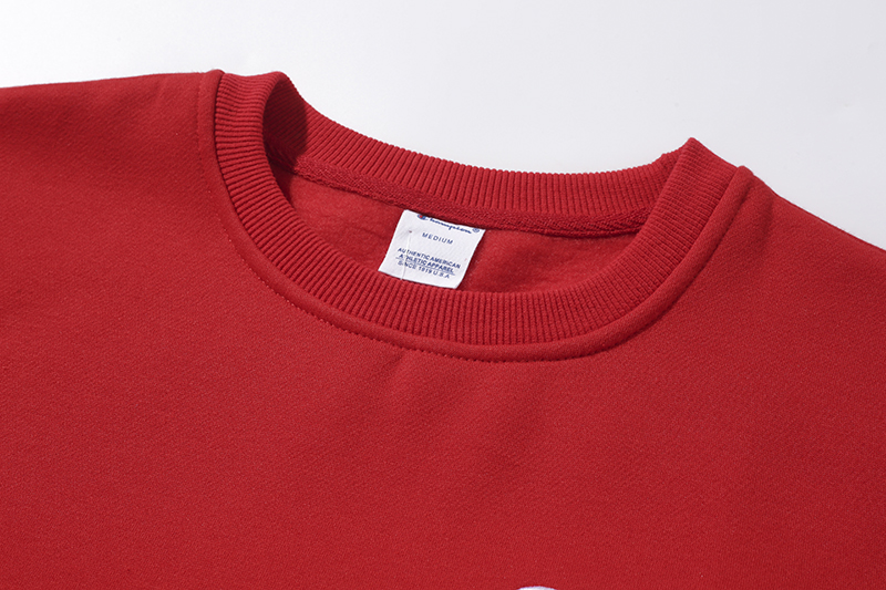 Áo Sweater Tay Dài Cổ Tròn Màu Trơn Thêu Chữ Champion Xinh Xắn