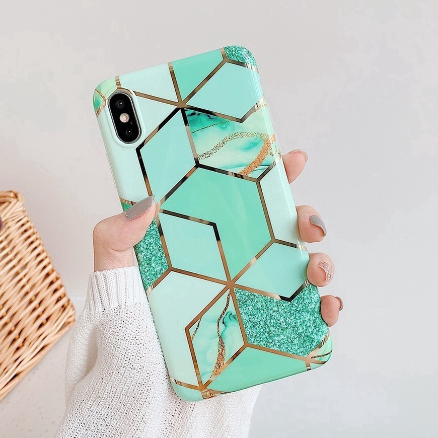Ốp Lưng Samsung Galaxy A71 A51 A70 A50 A50s A30s A20s A20 A30 A750 J730 J7 J5 Pro J4Plus J6 2018 Phone Case 2020 Geometric Marble Cases Soft IMD Electroplated Back Phone Cover Coque