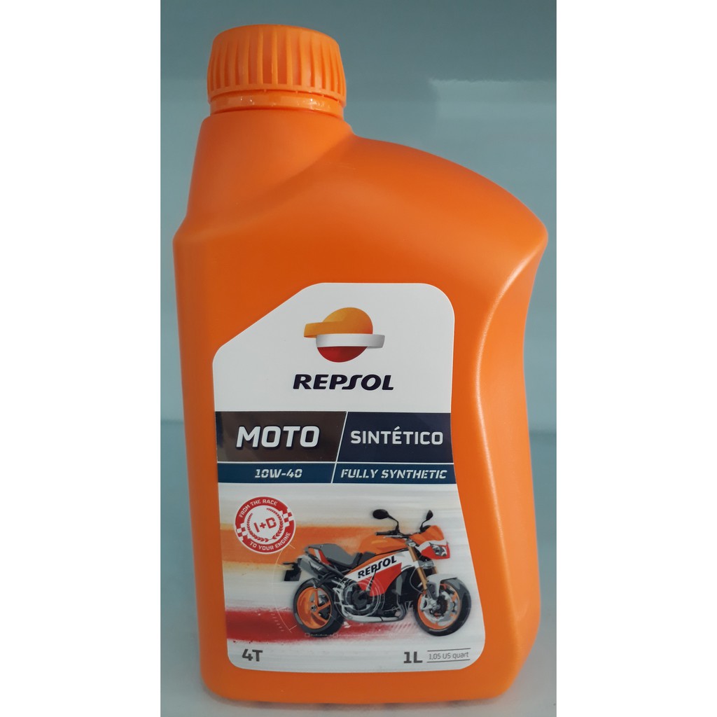 Dầu nhớt tổng hợp cao cấp xe số và xe tay côn Repsol Moto Sintetico 10W-40 1L