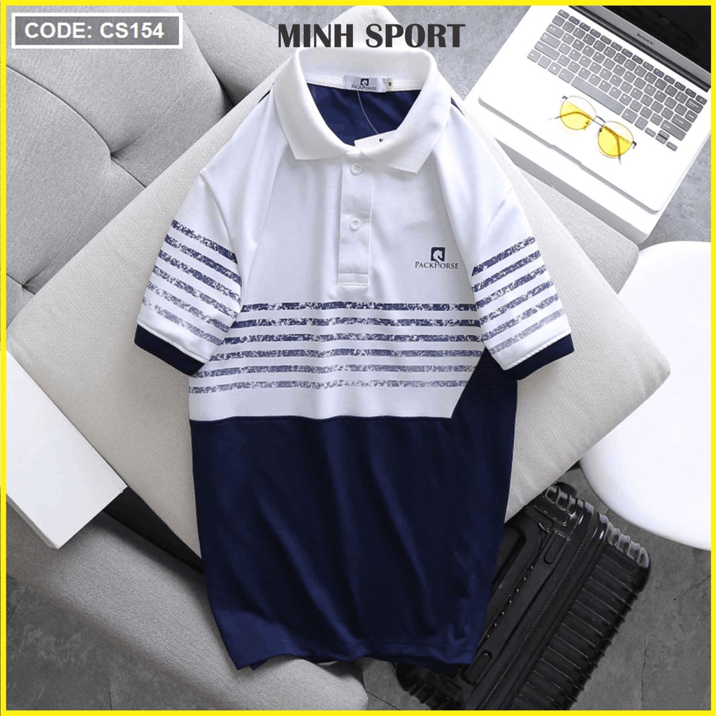 Áo Thun Polo Nam In Sọc Màu Cao Cấp, Áo Bền, Đẹp, Mặc Mát mã AO.55