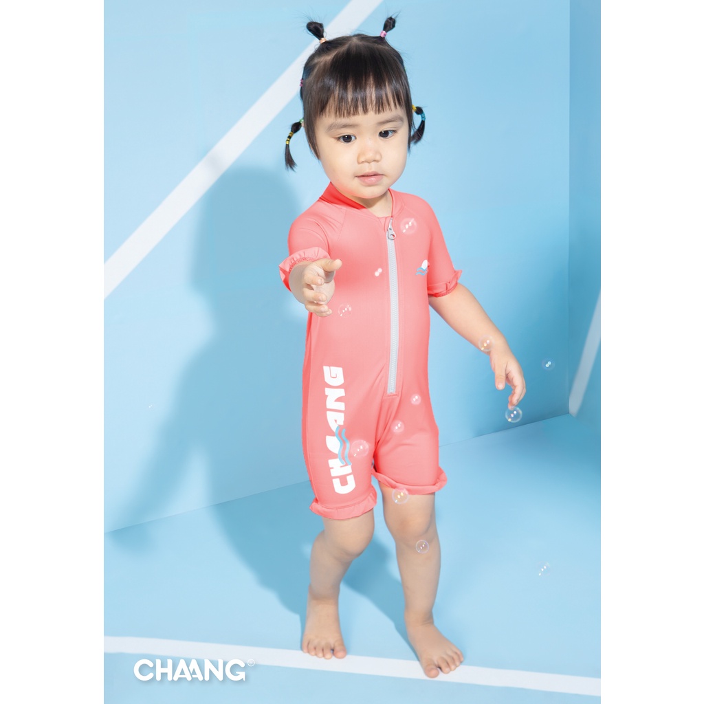 [CHAANG] Bộ đồ bơi liền chaang hồng cho bé gái