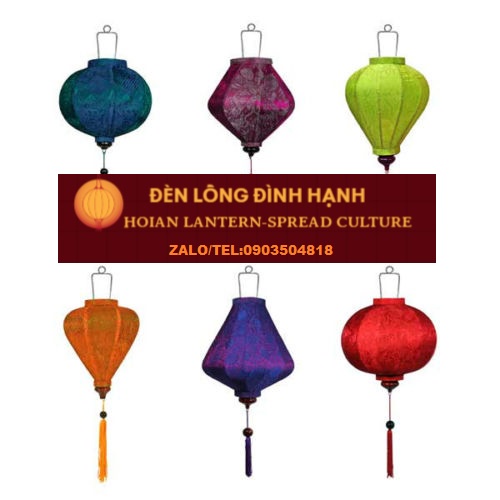 Lồng đèn Hội AN vãi lụa, gấm hình tỏi size 20CM, 30cm Siêu Sang - Dung Trang Trí Nhà cửa Đền Chùa, Nhà Hàng, Khách Sạn.