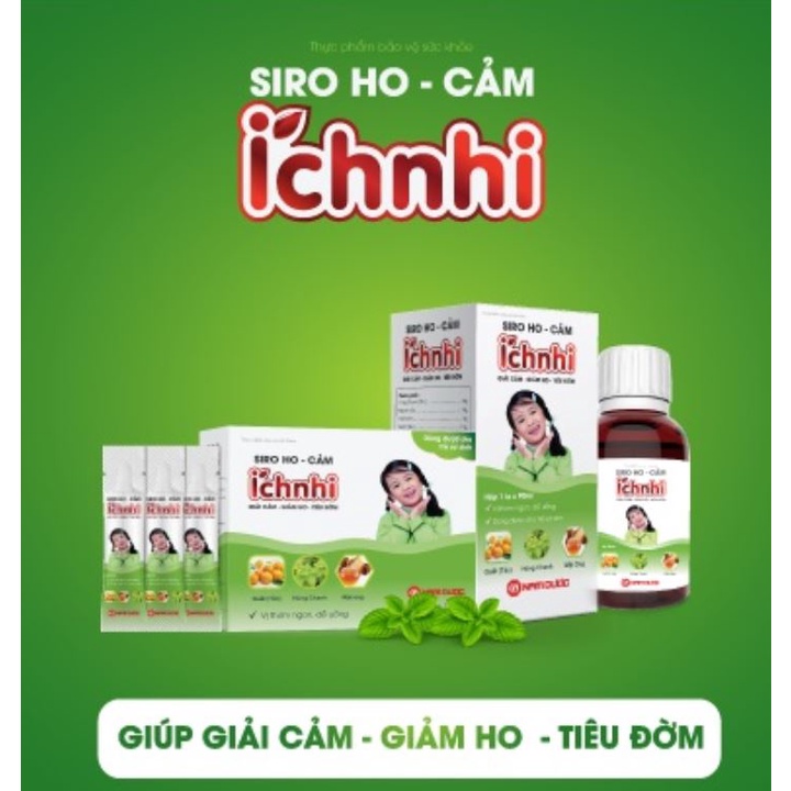 SIRO ho cảm ÍCH NHI dạng gói  _ SẢN PHẨM HỮU HIỆU CHO BÉ BỊ HO-CẢM CÚM-HẮT HƠI-SỔ MŨI