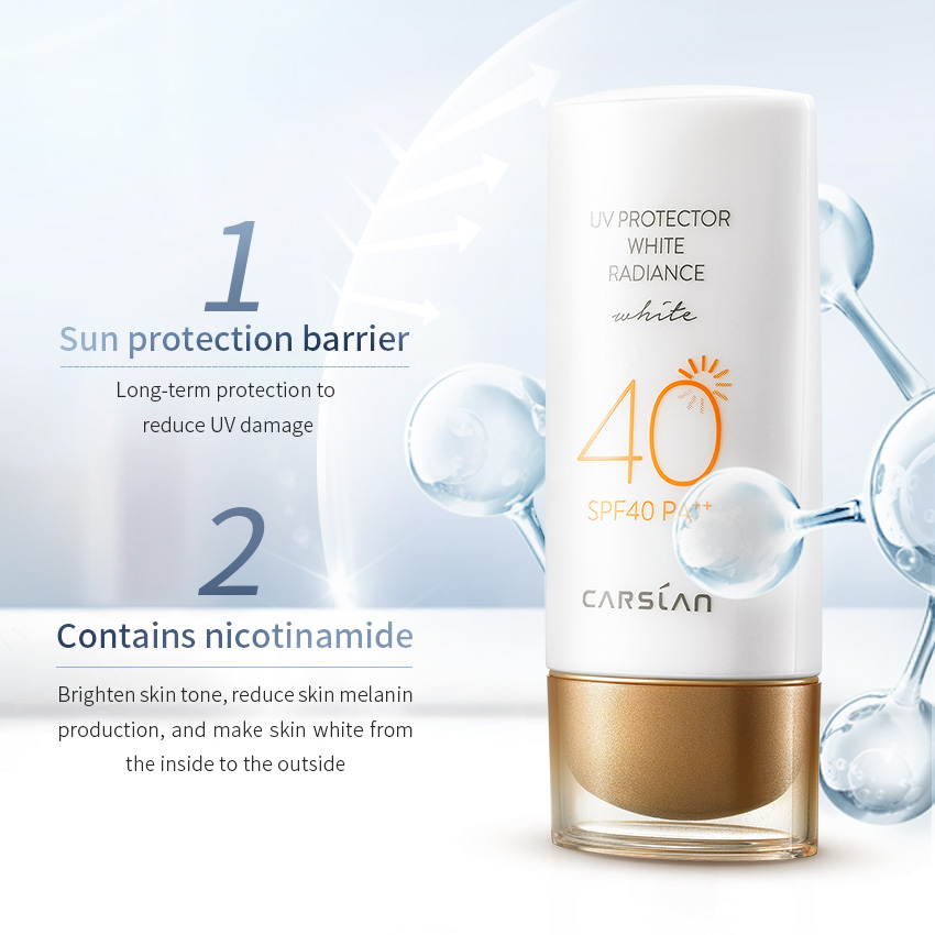 Kem Chống Nắng Carslan Làm Trắng Sáng Da Chống Tia Uv Spf40 50ml