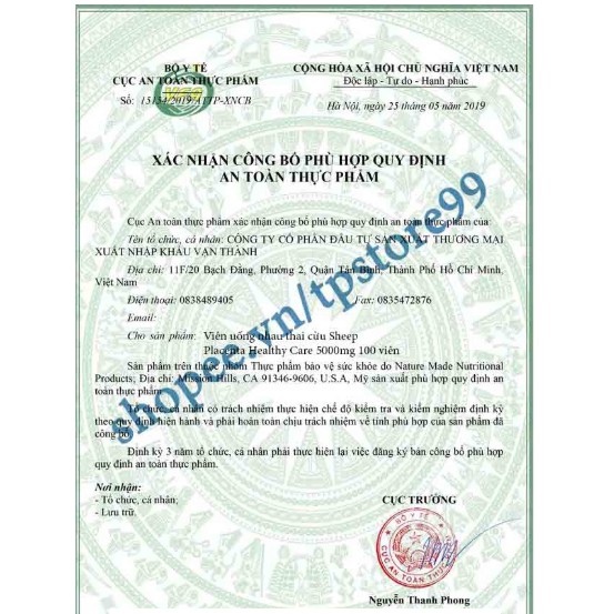 Viên uống nhau thai cừu Healthy Care | BigBuy360 - bigbuy360.vn