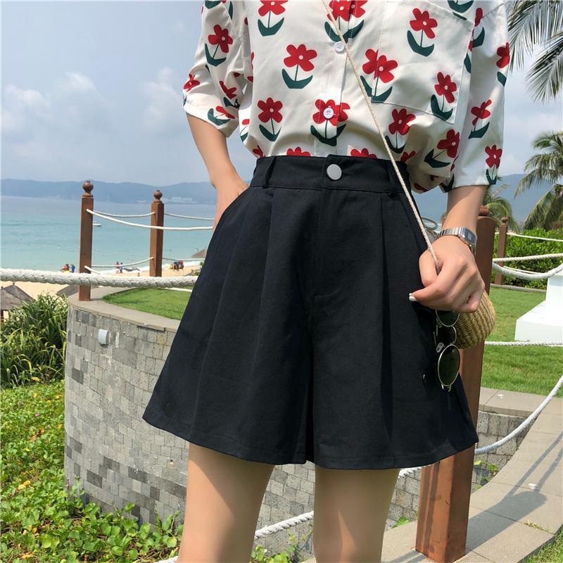 Quần Short Giả Váy Ống Rộng Lưng Cao Thời Trang Hàn Quốc Hàng Mới Cho Nữ Sinh
