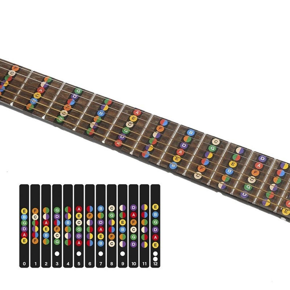 Miếng Dán Hình Nốt Nhạc Trang Trí Phím Đàn Guitar Điện Chống Thấm Nước Thích Hợp Cho Những Người Mới Tập Đàn