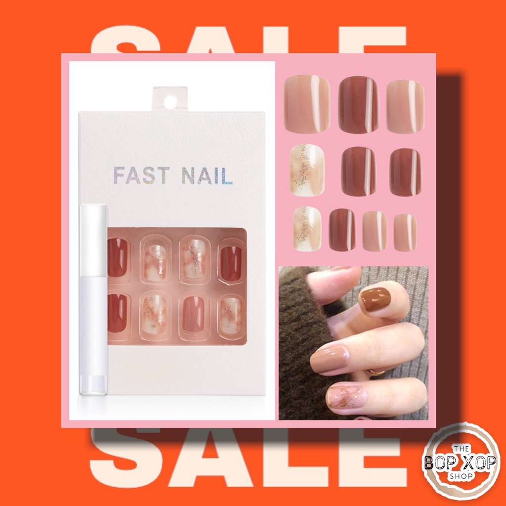 Set 24 dán móng tay giả Fast Nail (tặng kèm chai keo dán)