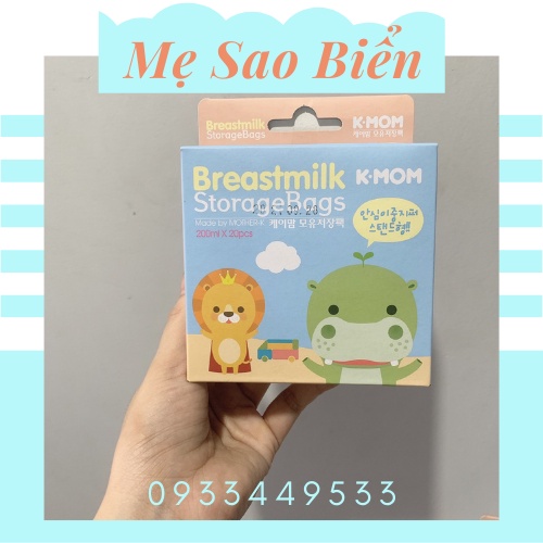 Túi trữ sữa K-Mom KMom Hàn Quốc 200ml