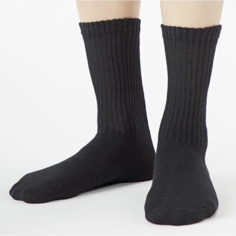 Tất cao cổchính hãng muji Nhật  TẤT ÔM 23-25cm ĐEN