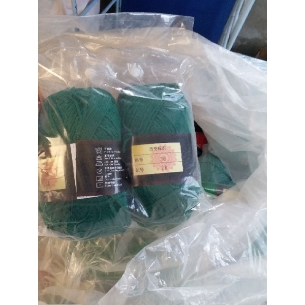 Len cotton milk 125g màu trắng 03  01 đen 02, full màu