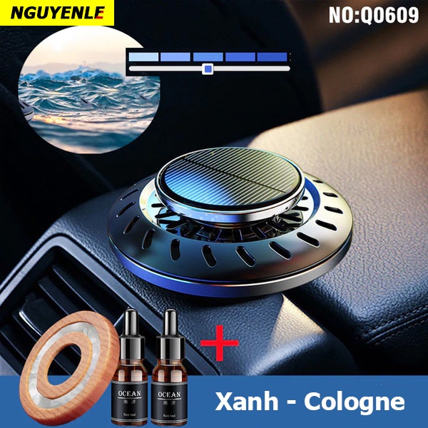 Tinh dầu nước hoa xe ô tô mẫu UFO năng lượng mặt trời , máy khuếch tán xoay toả hương tinh dầu
