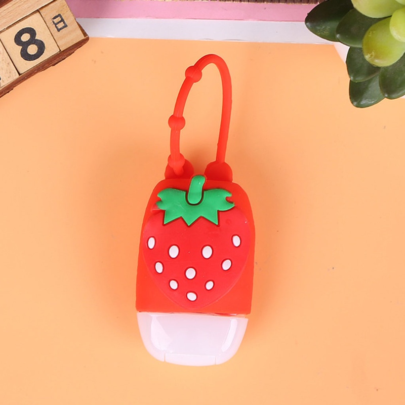 Set 20 Bình Rỗng Đựng Nước Hoa / Móc Khóa Bằng Silicon Hình Oval Hoạt Hình 30ml