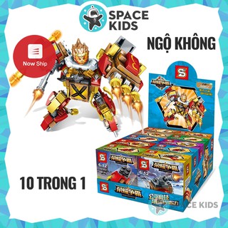 Đồ chơi cho bé Xếp hình Lego 10 trong 1 Tôn Ngộ Không 170 chi tiết Sembo 1074 chất liệu ABS an toàn