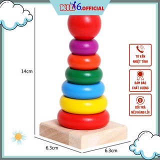 Tháp chồng gỗ, đồ chơi thông minh cho bé – KID6.OFFICIAL