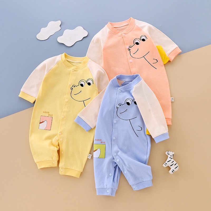 Body cotton Bodysuit hàng Quảng Châu dài tay cho bé trai bé gái