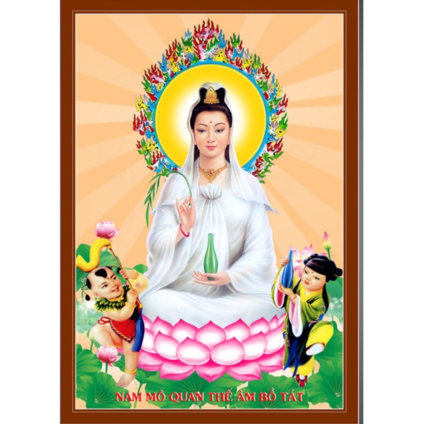 Tranh thêu chữ thập Phật Bà Quan Thế Âm Bồ Tát 3D Ailuo AL53566 [Chưa Thêu]