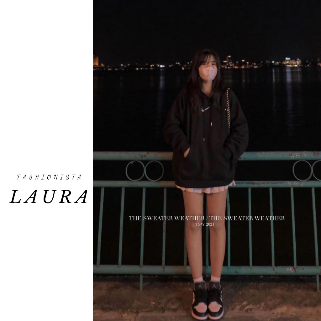 Áo hoodies nữ nỉ bông N ike 5 màu dáng thụng tay bo có mũ Laura Boutique - Áo hoodies nỉ bông nữ 5 màu | BigBuy360 - bigbuy360.vn