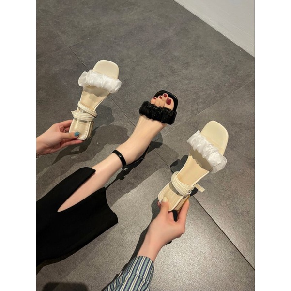 Dép sandal 3p thời trang nữ tính voan tơ xinh mã v5 (kèm ảnh thật)