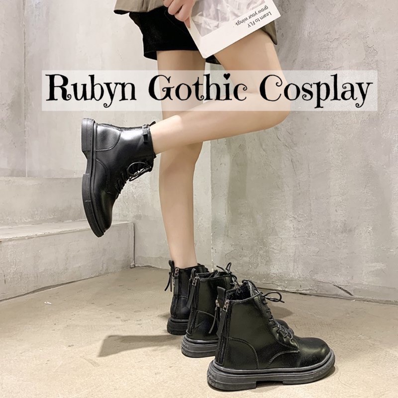 [Sẵn] 🔥 Giày Boots Chiến Binh 2 dây kéo phía sau độc lạ (  Size 35 - 40 )