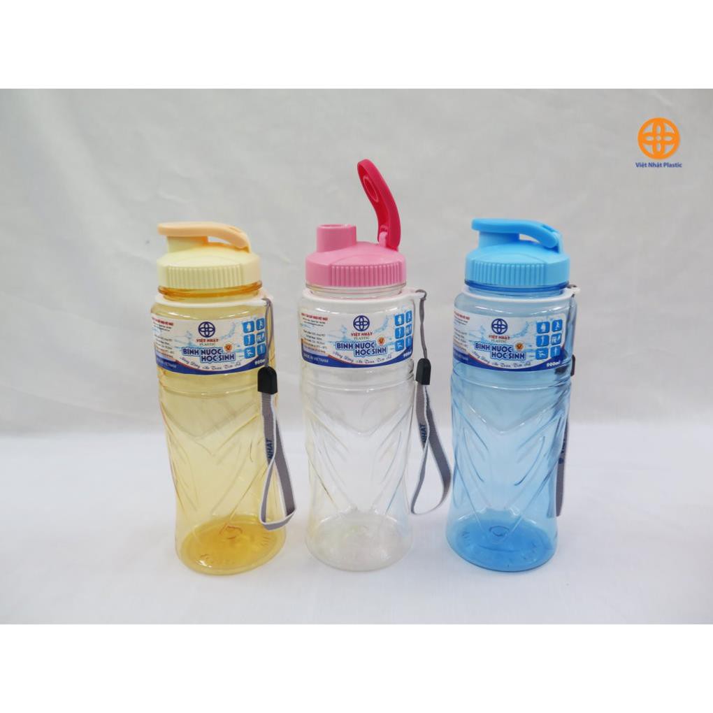 Bình nước thể thao 900ml nhựa Việt Nhật - Chai nhựa PET an toàn