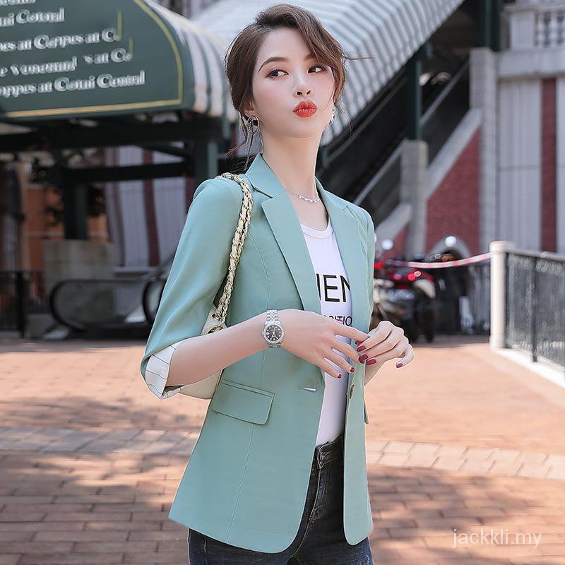 Áo Khoác Vest Tay Lửng Thời Trang Mùa Hè Phong Cách Hàn Quốc Cho Nữ 2021spring
