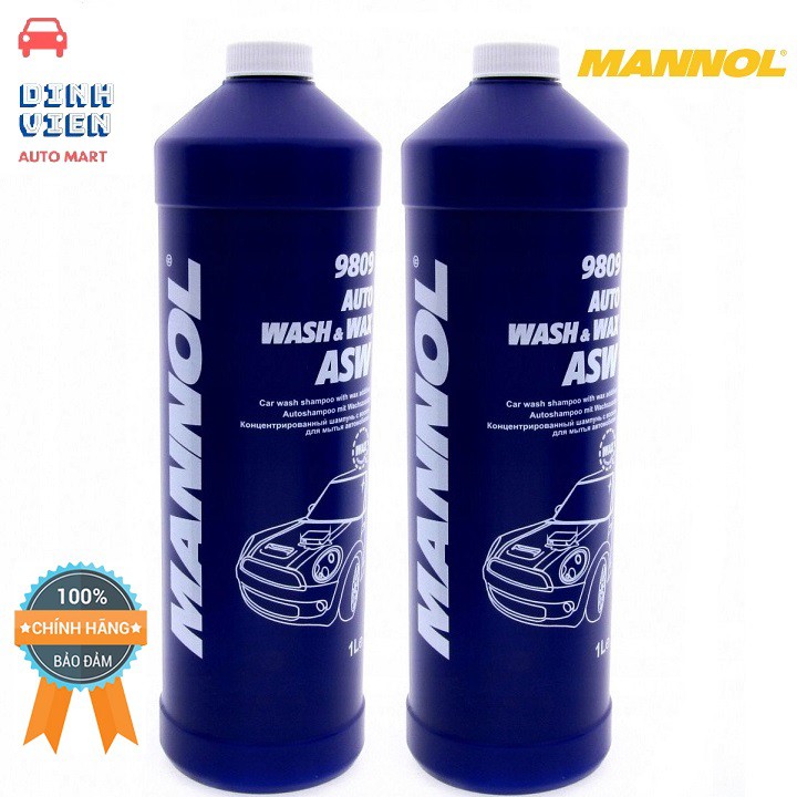 Dung Dịch Rửa Xe Đậm Đặc MANNOL Auto Wasch &amp; Wax 9809 1000ml – DV AUTOMART