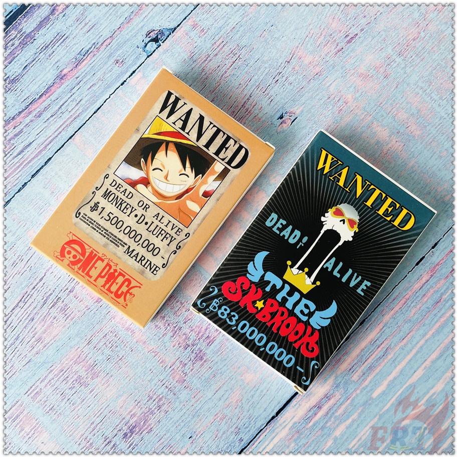 Hộp 24 Chiếc ✪ Bộ Thẻ Hình Nhân Vật Anime ONE PIECE 02:Wanted ✪ Áp Phích Bưu Thiếp Mini 5.5cm*9cm