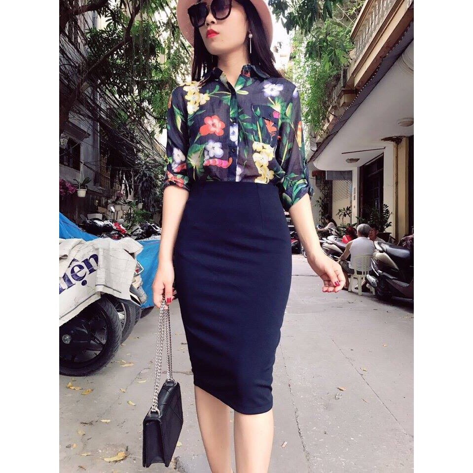 3 váy ngắn 38cm màu đen size S